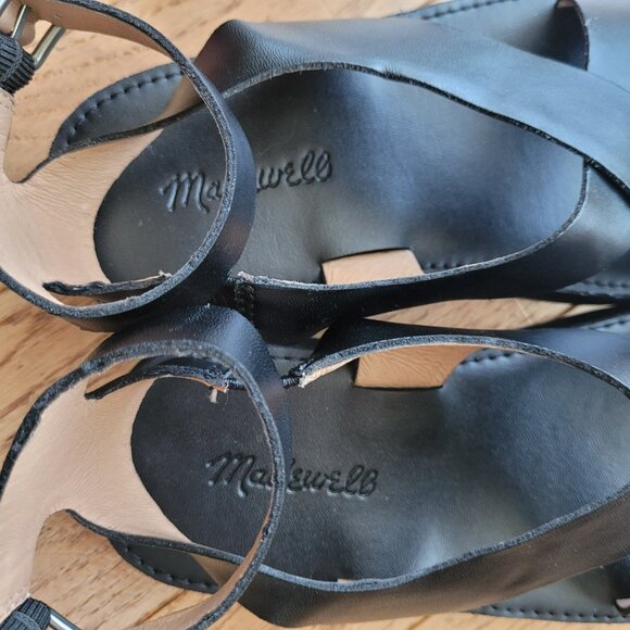 Madewell The Natasha Flatform Sandal 7 Black - Picture 5 of 12